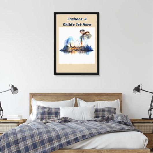 Vaders: De 1e Held van een kind Canvas Afdruk (Insitu (Slaapkamer))