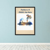 Vaders: De 1e Held van een kind Canvas Afdruk (Insitu (Houten vloer))