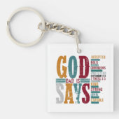 Vaders God zegt papa Sleutelhanger (voorkant)