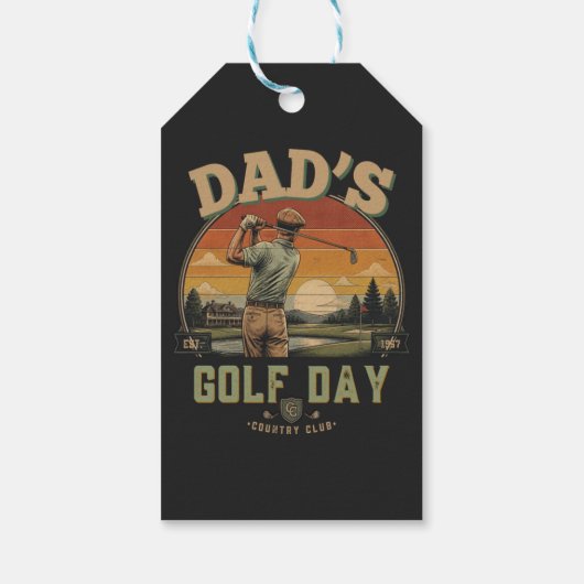 Vader's Golfdag Cadeaulabel (Achterkant)