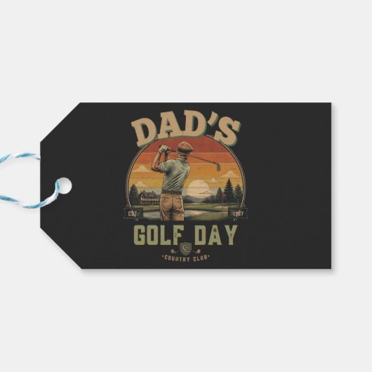Vader's Golfdag Cadeaulabel (Achterkant Horizontaal)