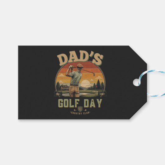 Vader's Golfdag Cadeaulabel (Voorkant (Horizontaal))