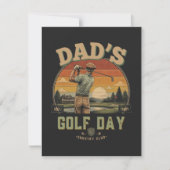 Vader's Golfdag Feestdagenkaart (Voorkant)