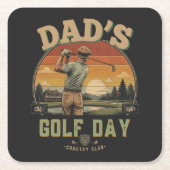 Vader's Golfdag Kartonnen Onderzetters (Voorkant)