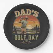 Vader's Golfdag Papieren Bordje (Voorkant)