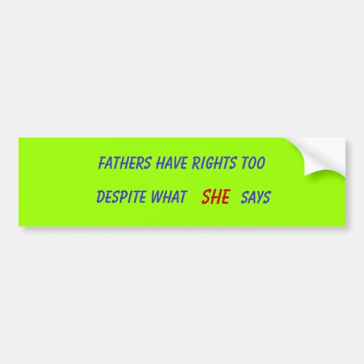 VADERS HEBBEN RECHTEN TOEGEWEZEN BUMPERSTICKER (Voorkant)