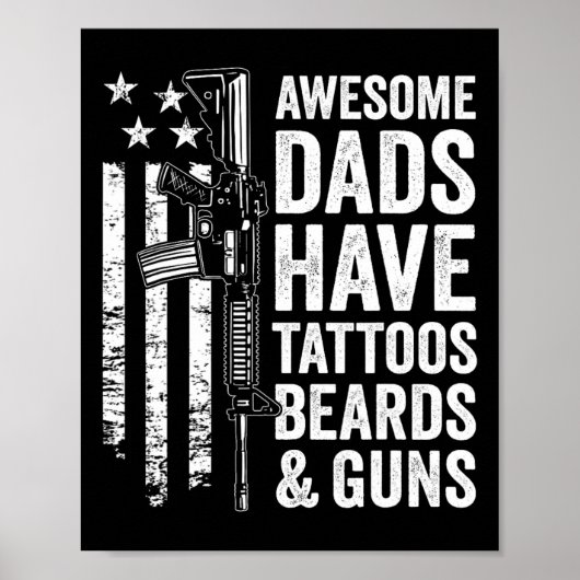 Vaders hebben Tattoos Beards & amp; Pistolen - Vad Poster (Voorkant)