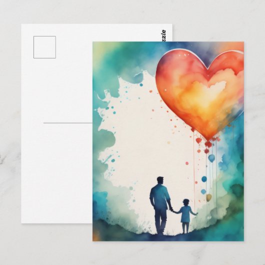 Vader's liefde briefkaart (Voorkant / Achterkant)