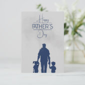 Vaders liefde: Een hartelijke Vaderdag Groeten Bedankkaart (Staand voorkant)