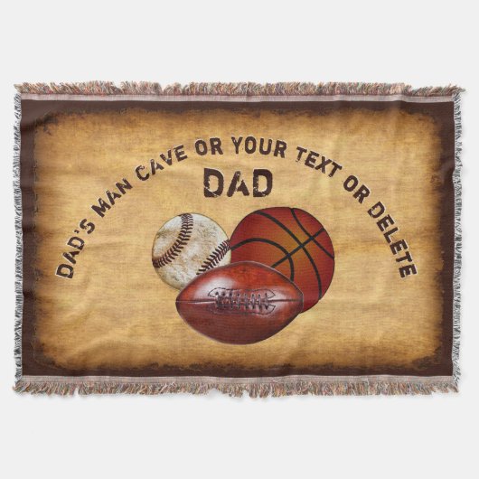 Vader's Man Cave decor, gepersonaliseerde throw de Deken (Voorkant)