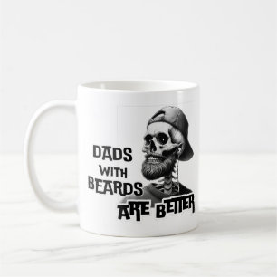 Vaders met baarden zijn beter Grappig skelet vader Koffiemok