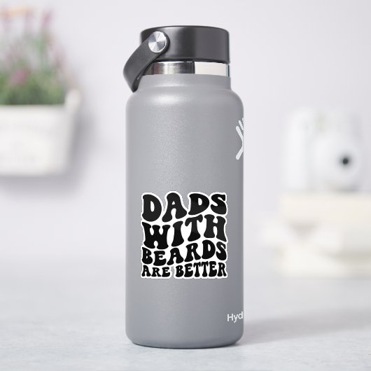 Vaders met baarden zijn beter, grappige vader sticker (HydroFlask)