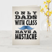Vaders met klasse hebben een snor grappige kaart (Gele Bloem)