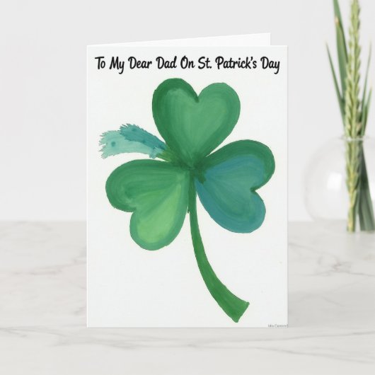 Vader's Shamrock St. Patrick's Day Kaart (Voorkant)