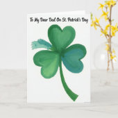 Vader's Shamrock St. Patrick's Day Kaart (Gele Bloem)