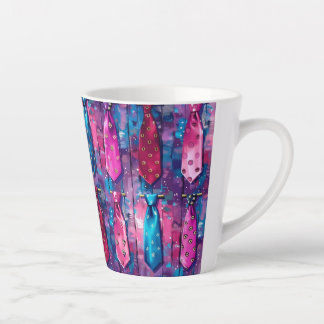 Vader's stropdascollectie kleine keramische Latte- Latte Mok