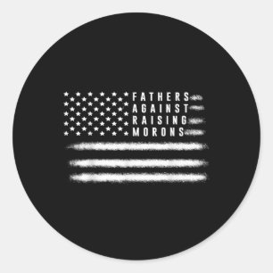 Vaders tegen het opvoeden van debielen Grappige va Ronde Sticker