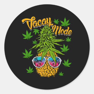 Vaders tegen wiet tuinieren gazon maaien vader d ronde sticker