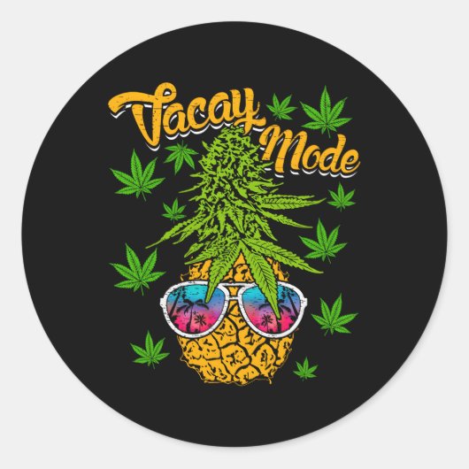 Vaders tegen wiet tuinieren gazon maaien vader d ronde sticker (Voorkant)