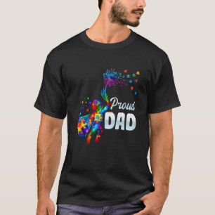 Vaders TROTS PAPA Autisme Paardenbloem Grappige Pa T-shirt