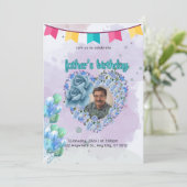 Vaders uitnodiging verjaardagskaart (Staand voorkant)