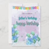 Vaders uitnodiging verjaardagskaart (Achterkant)