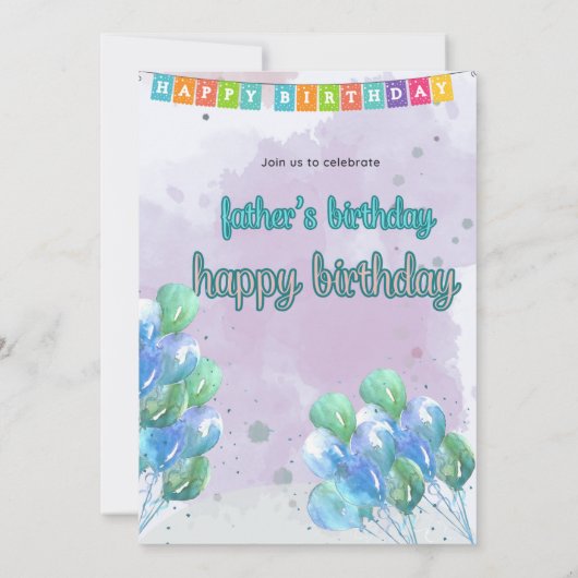 Vaders uitnodiging verjaardagskaart (Achterkant)