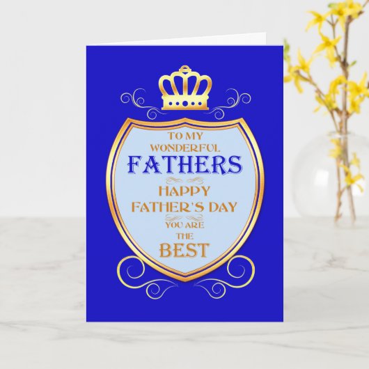 Vaders Vaderdag met schild Kaart (Gele Bloem)