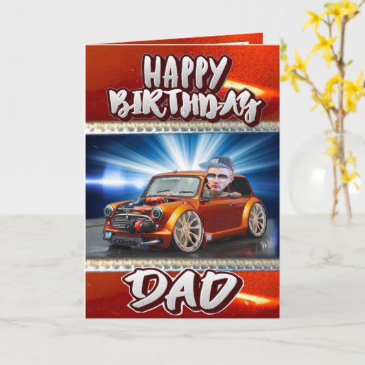 Vaders verjaardagskaart kaart (Gele Bloem)