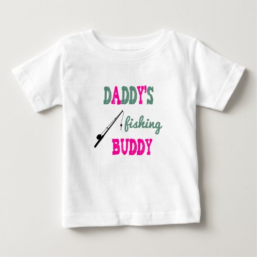 Vader's Vismaatje Baby T-shirt (roze) (Voorkant)