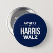 Vaders voor Harris Walz Ronde Button 7,6 Cm (Voorkant /achterkant)