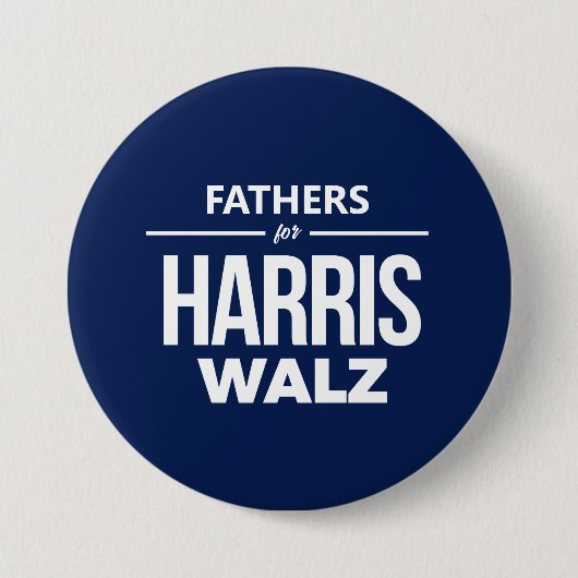 Vaders voor Harris Walz Ronde Button 7,6 Cm (Voorkant)