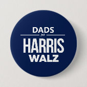 Vaders voor Harris Walz Ronde Button 7,6 Cm (Voorkant)