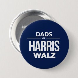 Vaders voor Harris Walz Ronde Button 7,6 Cm