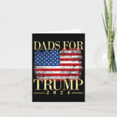 Vaders voor Trump 2024 Vaderdag cadeau Pro Donald  Kaart (Voorkant)