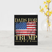 Vaders voor Trump 2024 Vaderdag cadeau Pro Donald  Kaart (Gele Bloem)