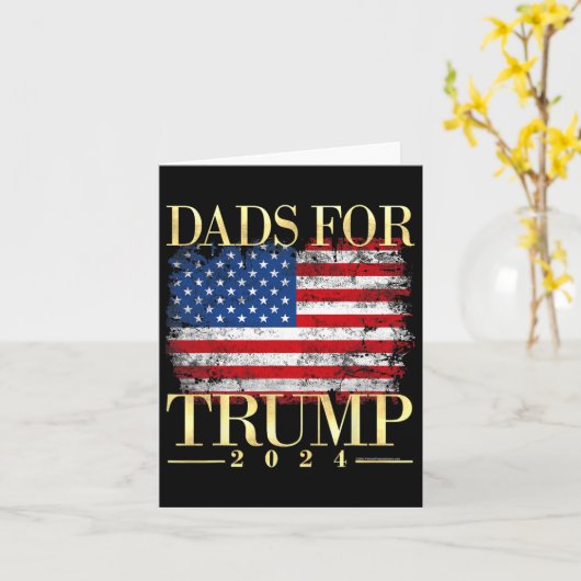 Vaders voor Trump 2024 Vaderdag cadeau Pro Donald  Kaart (Gele Bloem)