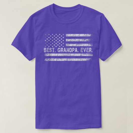 Vaders zeggen beste opa ooit met Amerikaanse vlag T-shirt (Design voorkant)