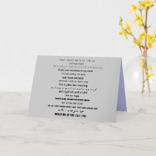 Vaders zeggen de vreemdste dingen kaart (Gele Bloem)