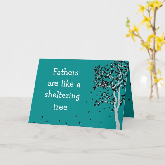 Vaders zijn als een schuilboom ~ Kaart Pap (Gele Bloem)