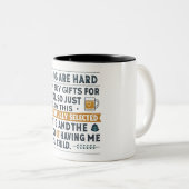 Vaders zijn moeilijk om geschenken te kopen voor f tweekleurige koffiemok (Voorkant rechts)