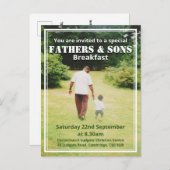 VADERS & ZONEN ONTBIJT gepersonaliseerd Uitnodiging Briefkaart (Voorkant / Achterkant)