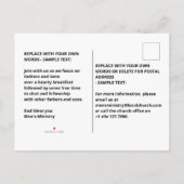 VADERS & ZONEN ONTBIJT gepersonaliseerd Uitnodiging Briefkaart (Achterkant)