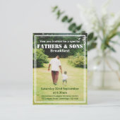 VADERS & ZONEN ONTBIJT gepersonaliseerd Uitnodiging Briefkaart (Staand voorkant)