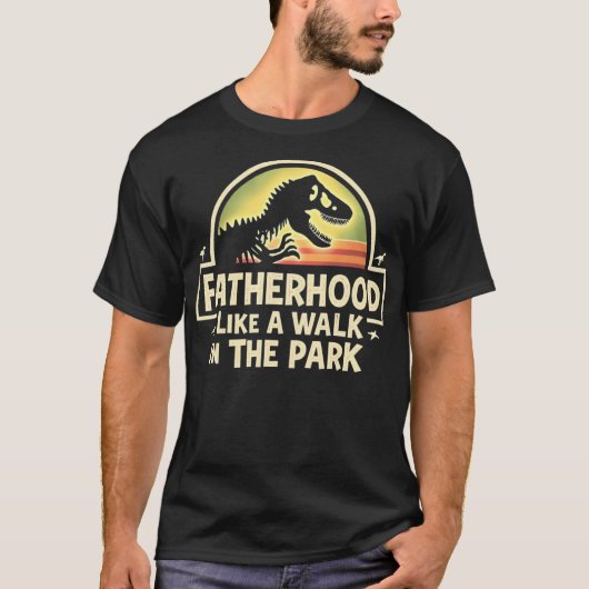 vaderschap als een wandeling in het park t-shirt (Voorkant)