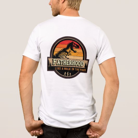 Vaderschap als een wandeling in het park T-shirt (Achterkant)