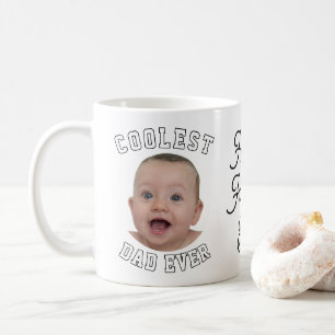 Vaderschap Coolste Papa Ooit Baby Gezicht Foto Coo Koffiemok