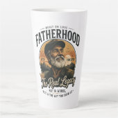 Vaderschap De Echte Erfenis Vintage Vaderdag  Latte Mok (Voorkant)