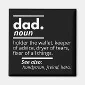 Vaderschap Dictionary Definitie - Grappig Fathers Magneet (Voorkant)