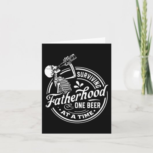 Vaderschap Een bier per keer Grappige Vaderdag Kaart (Voorkant)